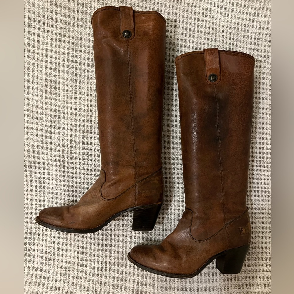 Frye Riding Boots - Cognac Leather
